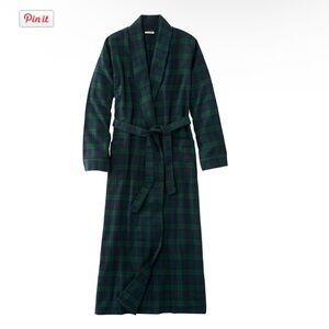 L.L.Bean Women's Scotch Plaid Flannel Robe size: Small